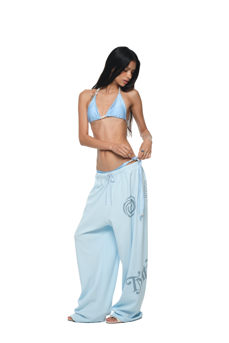 SUN DISC WAFFLE PANTS (LIGHT BLUE)