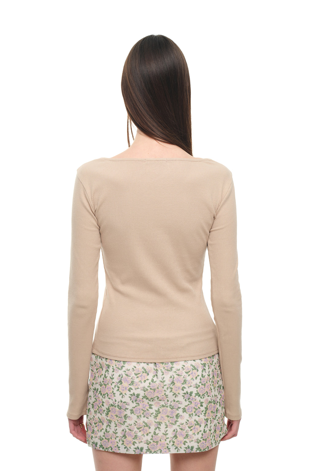 SCOOP NECK LACE TRIMMING CARDIGAN (BEIGE)