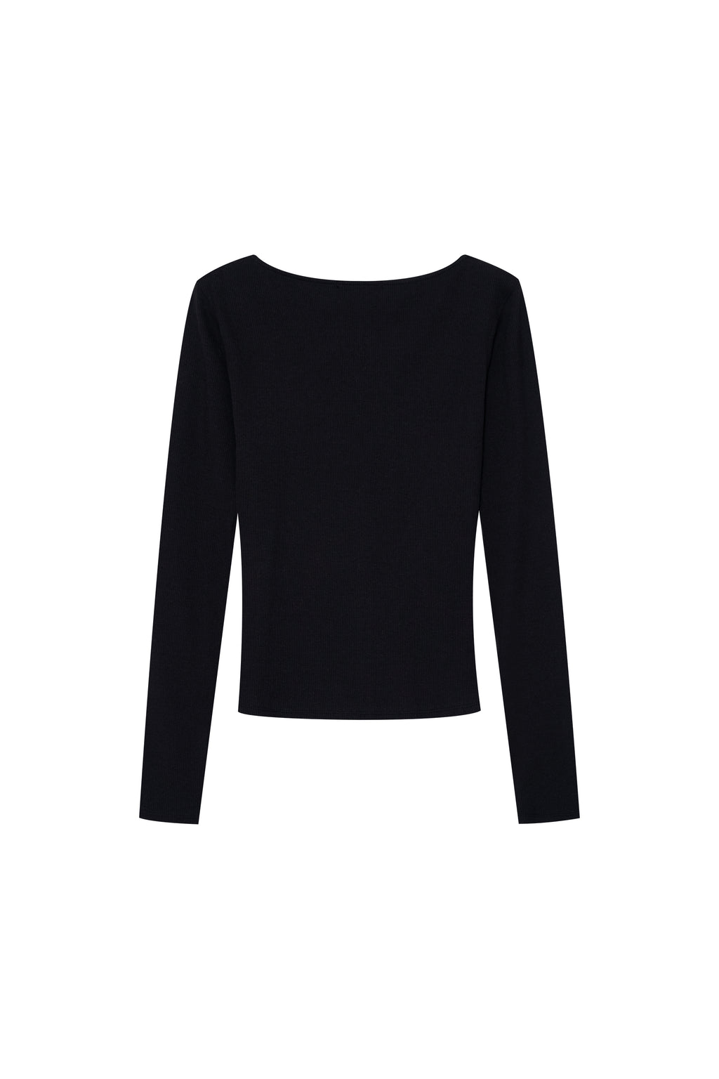 SCOOP NECK LACE TRIMMING CARDIGAN (BLACK)