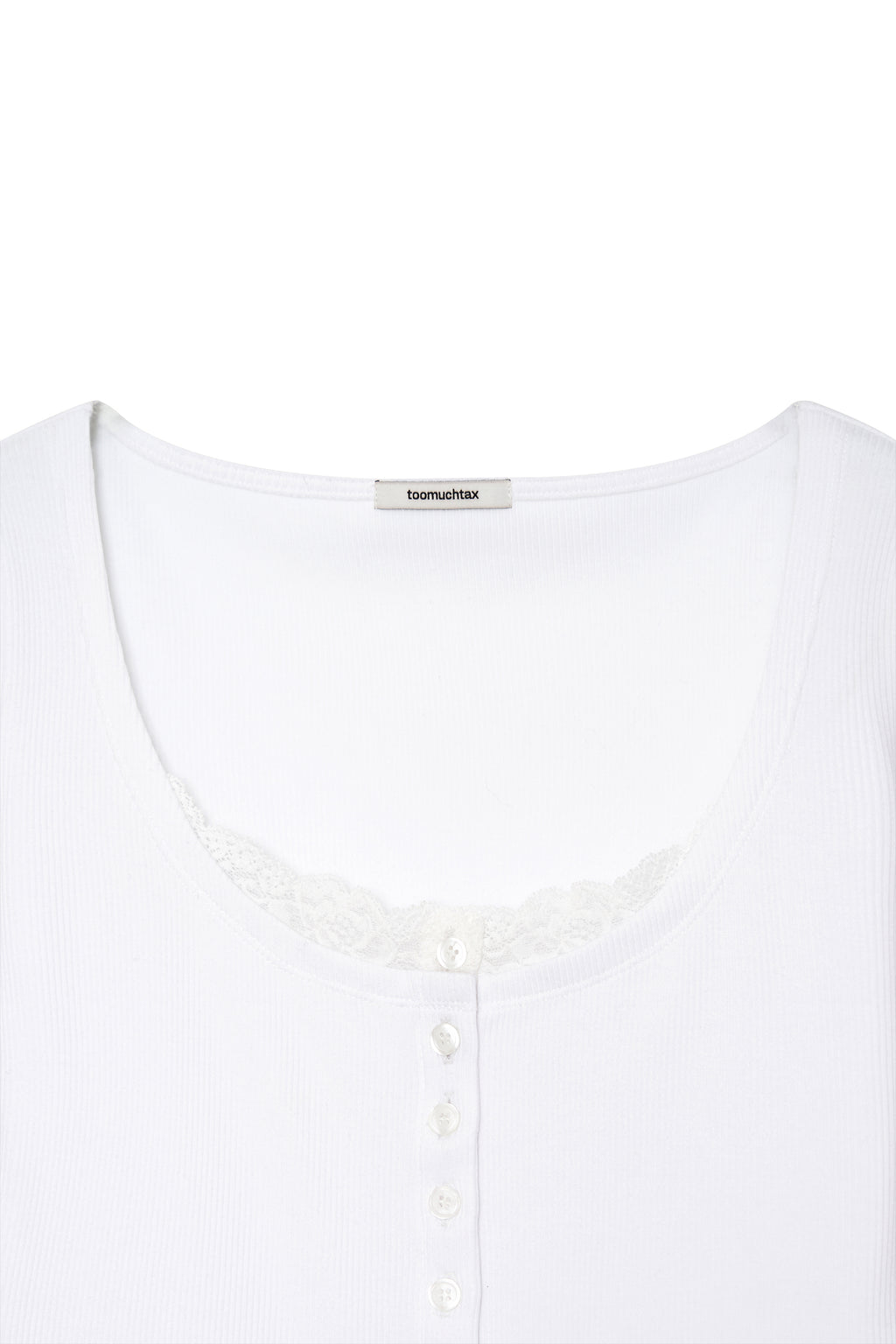 SCOOP NECK LACE TRIMMING CARDIGAN (WHITE)