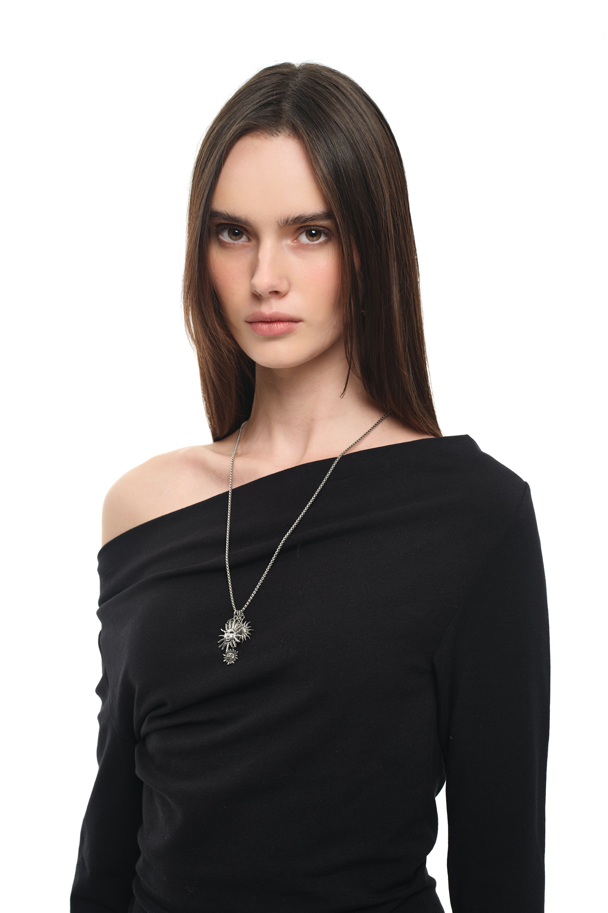 SUN MOTIF LAYERED NECKLACE