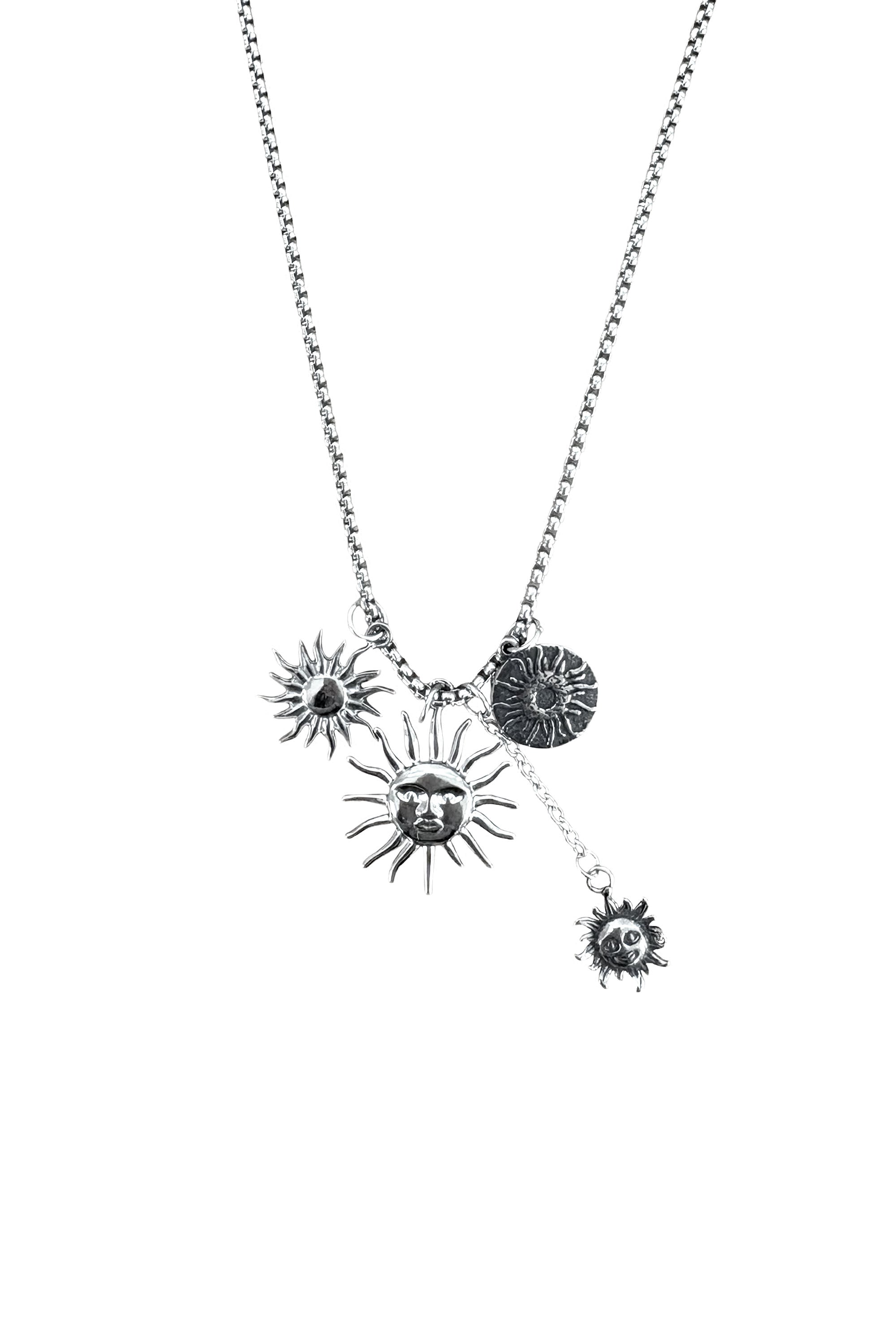 SUN MOTIF LAYERED NECKLACE