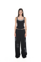 TAROT 02 WAFFLE PANTS (BLACK)