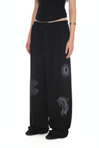 TAROT 02 WAFFLE PANTS (BLACK)