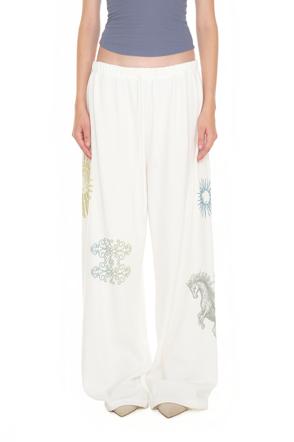 TAROT 02 WAFFLE PANTS (WHITE)