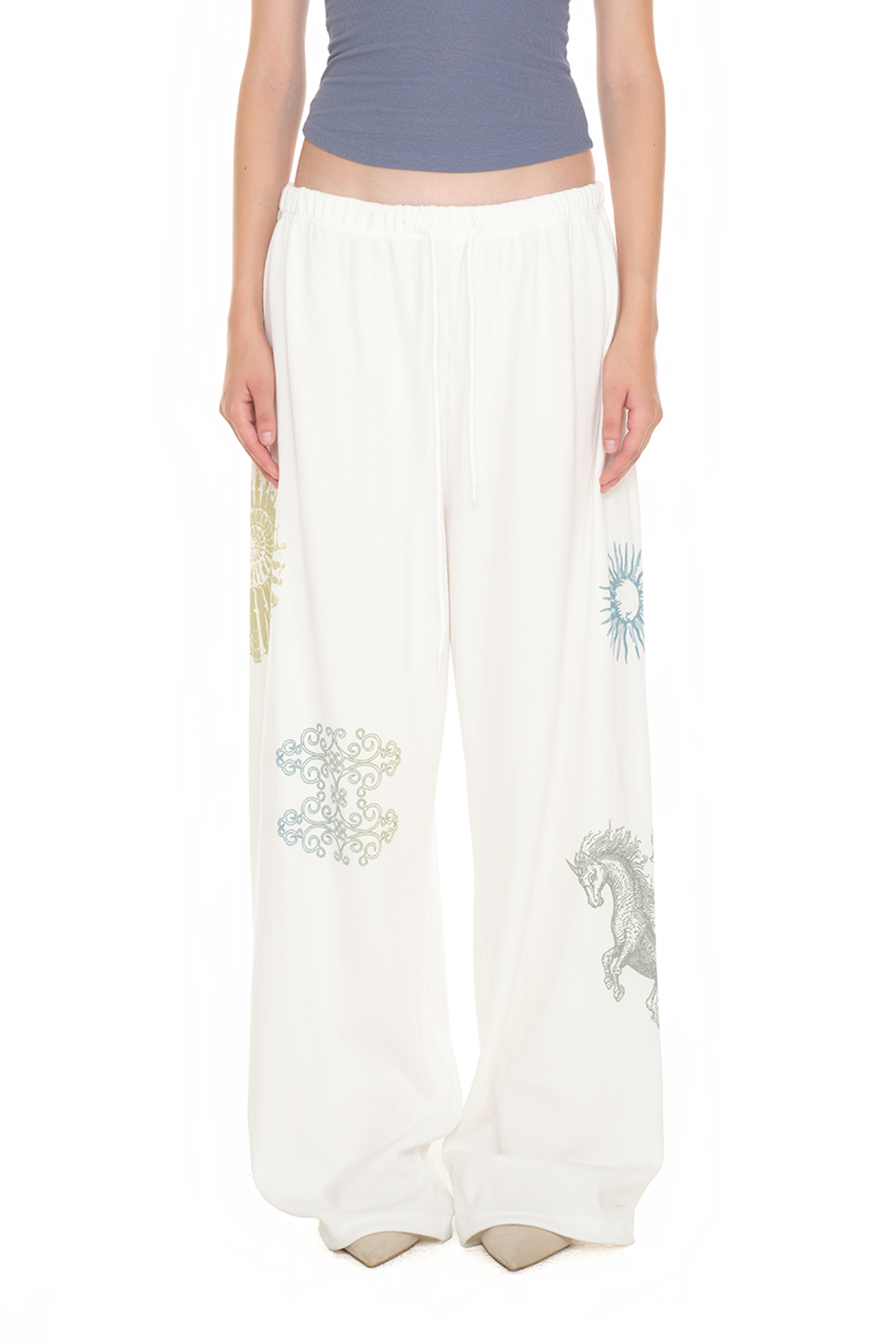 TAROT 02 WAFFLE PANTS (WHITE)