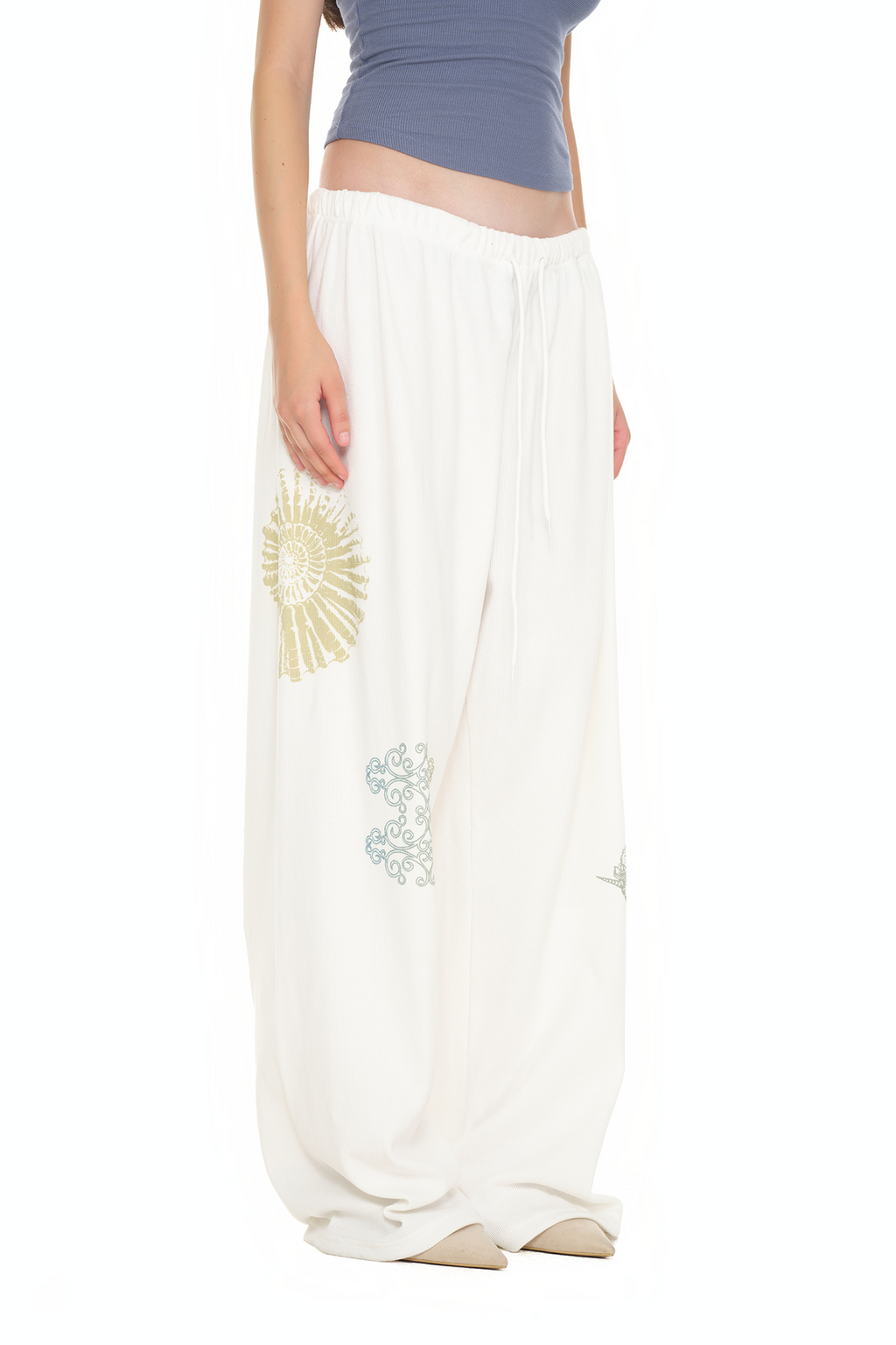 TAROT 02 WAFFLE PANTS (WHITE)