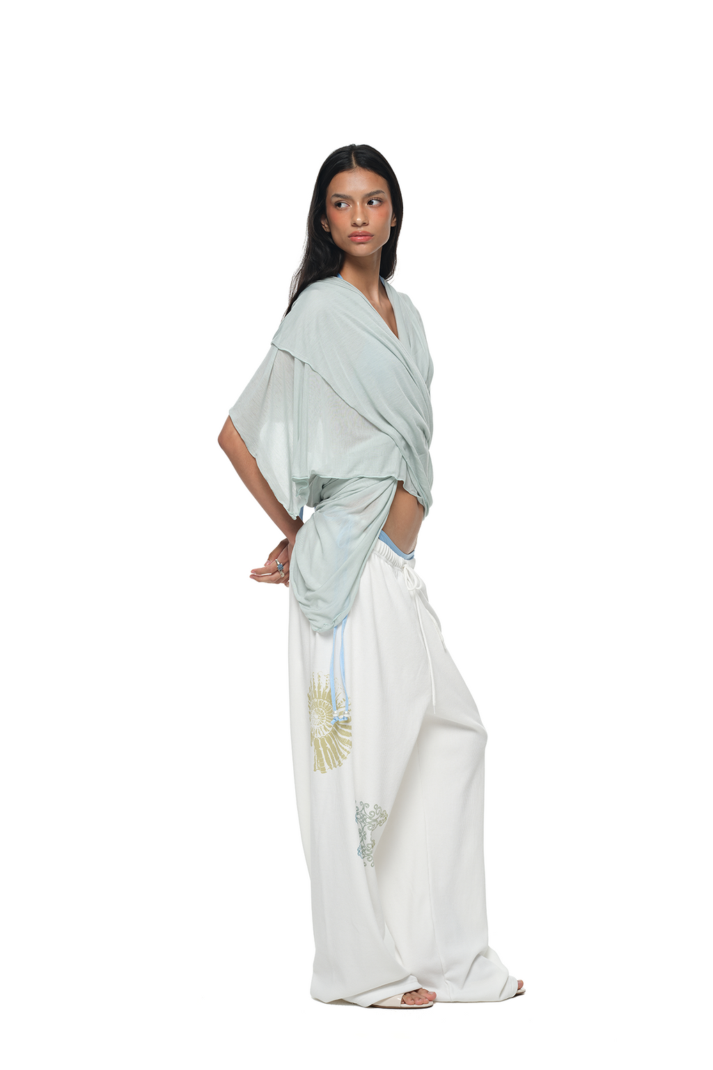 TAROT 02 WAFFLE PANTS (WHITE)