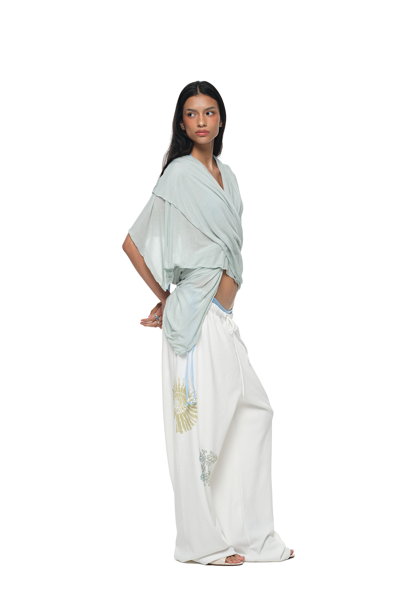 TAROT 02 WAFFLE PANTS (WHITE)