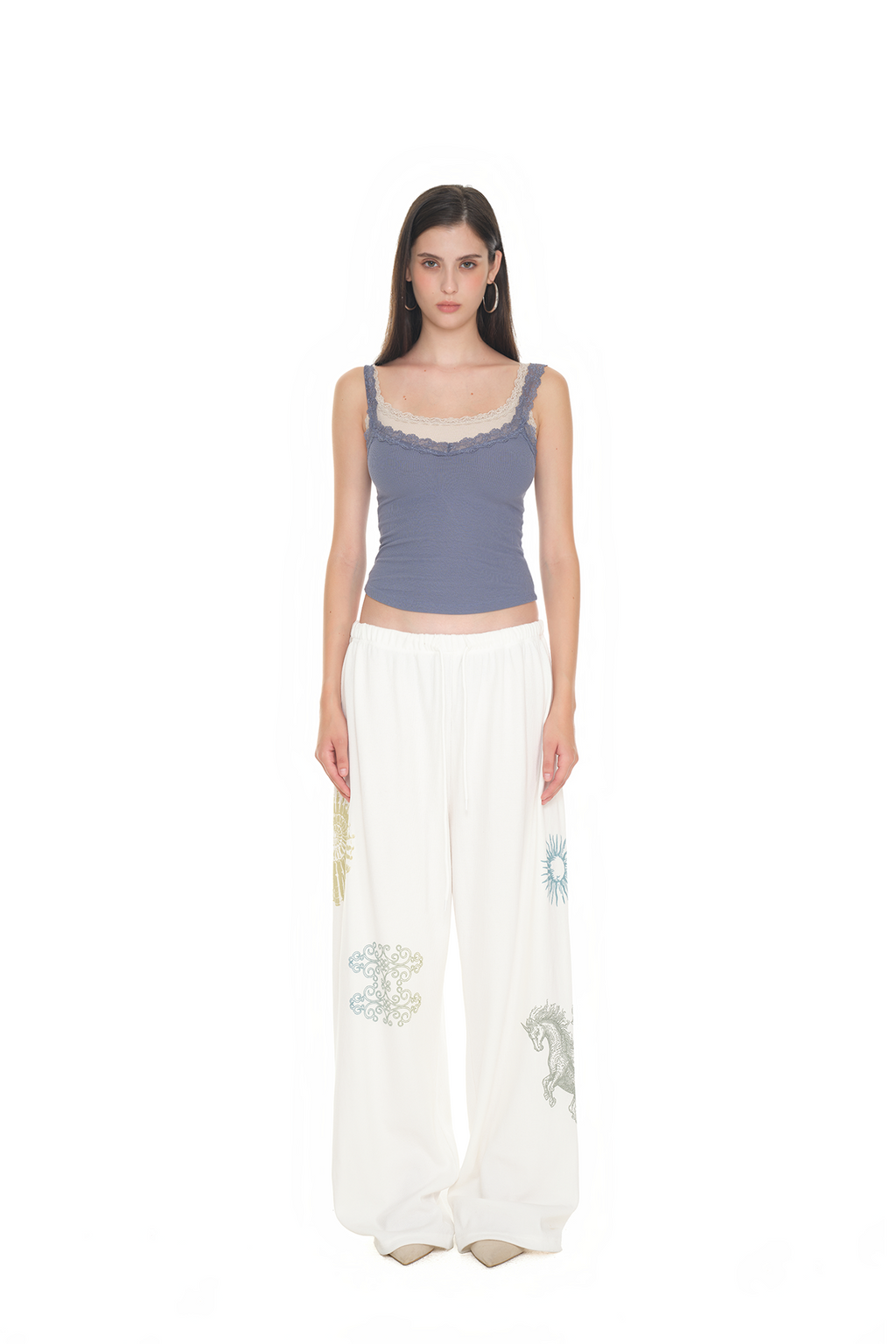 TAROT 02 WAFFLE PANTS (WHITE)