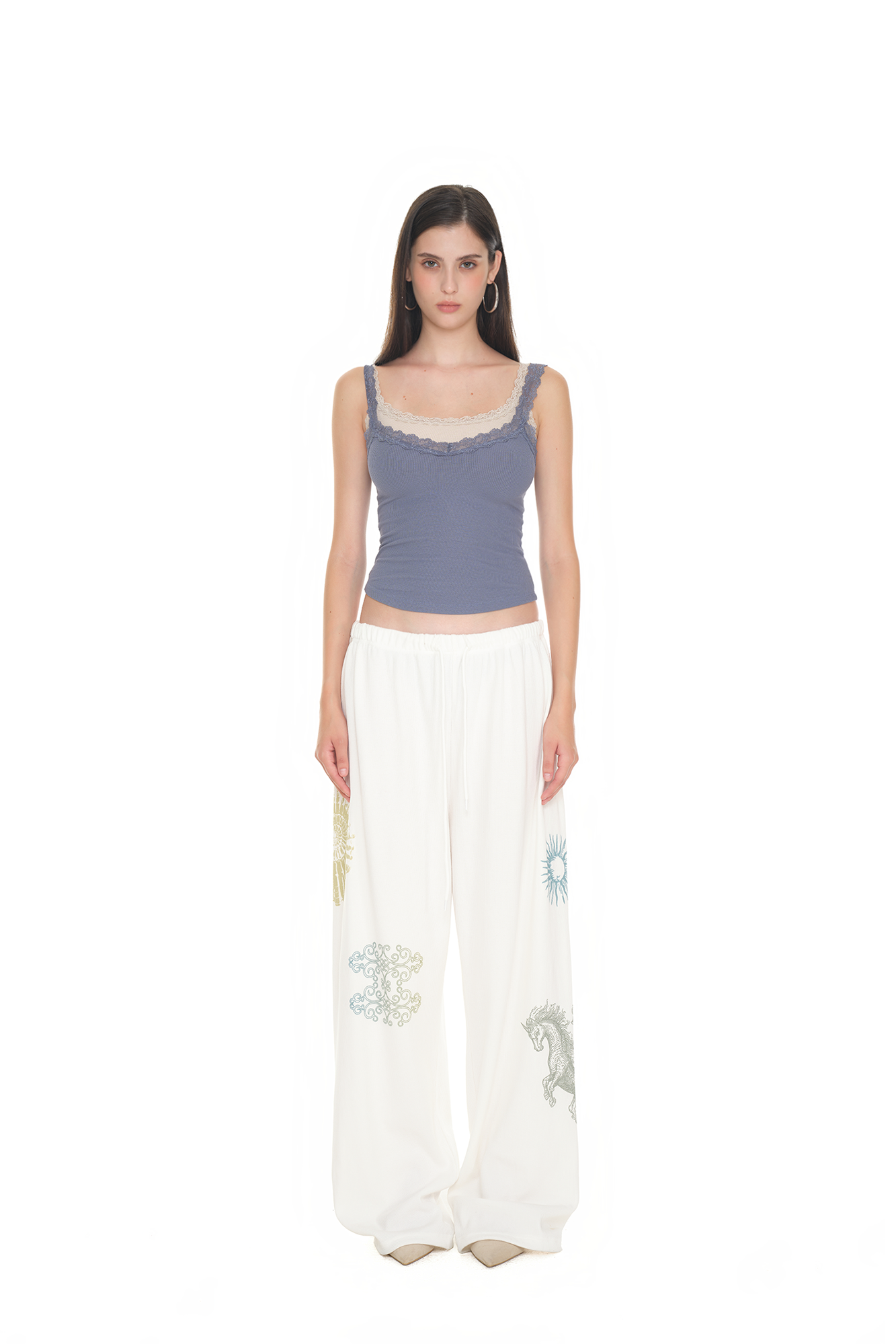 TAROT 02 WAFFLE PANTS (WHITE)
