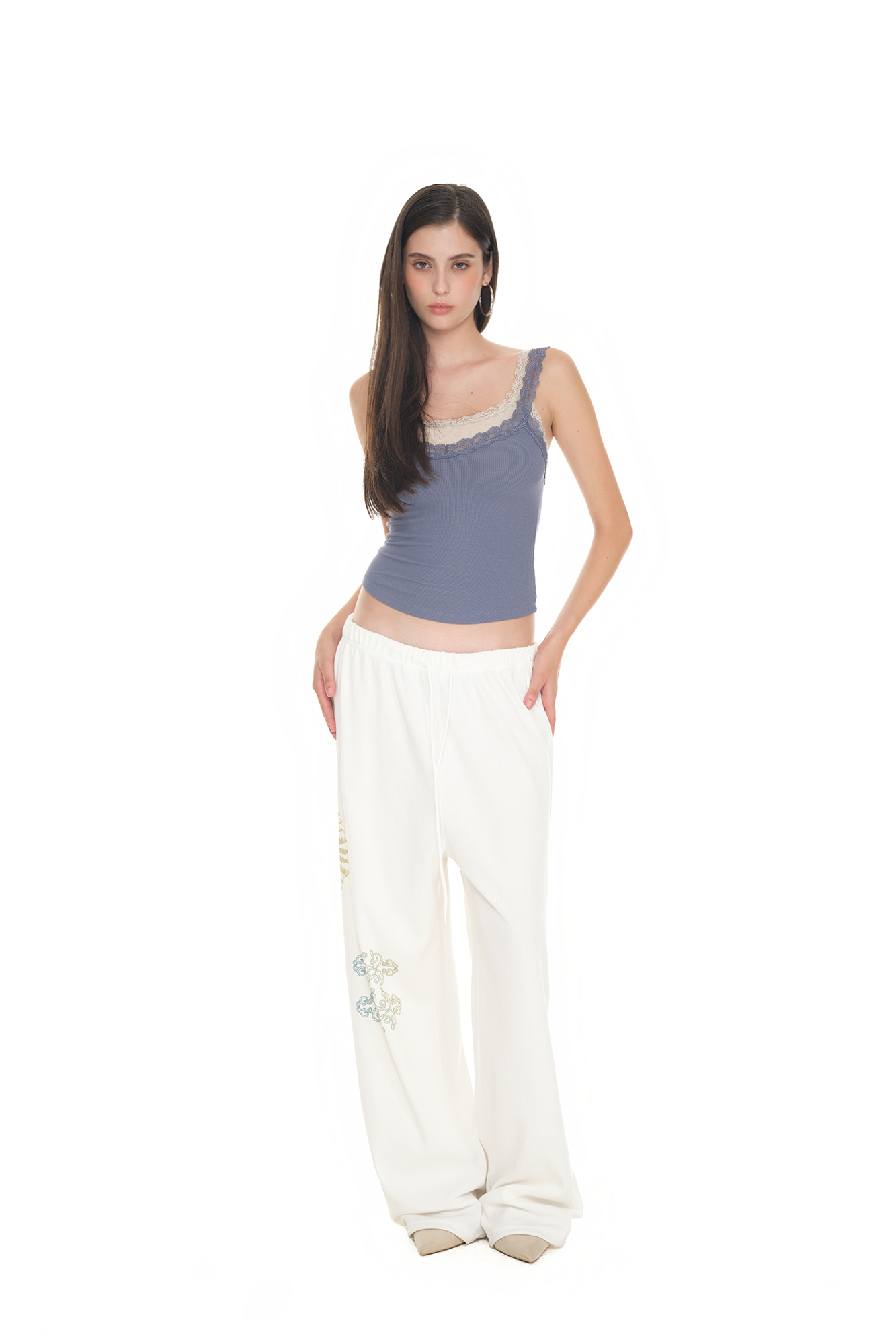 TAROT 02 WAFFLE PANTS (WHITE)