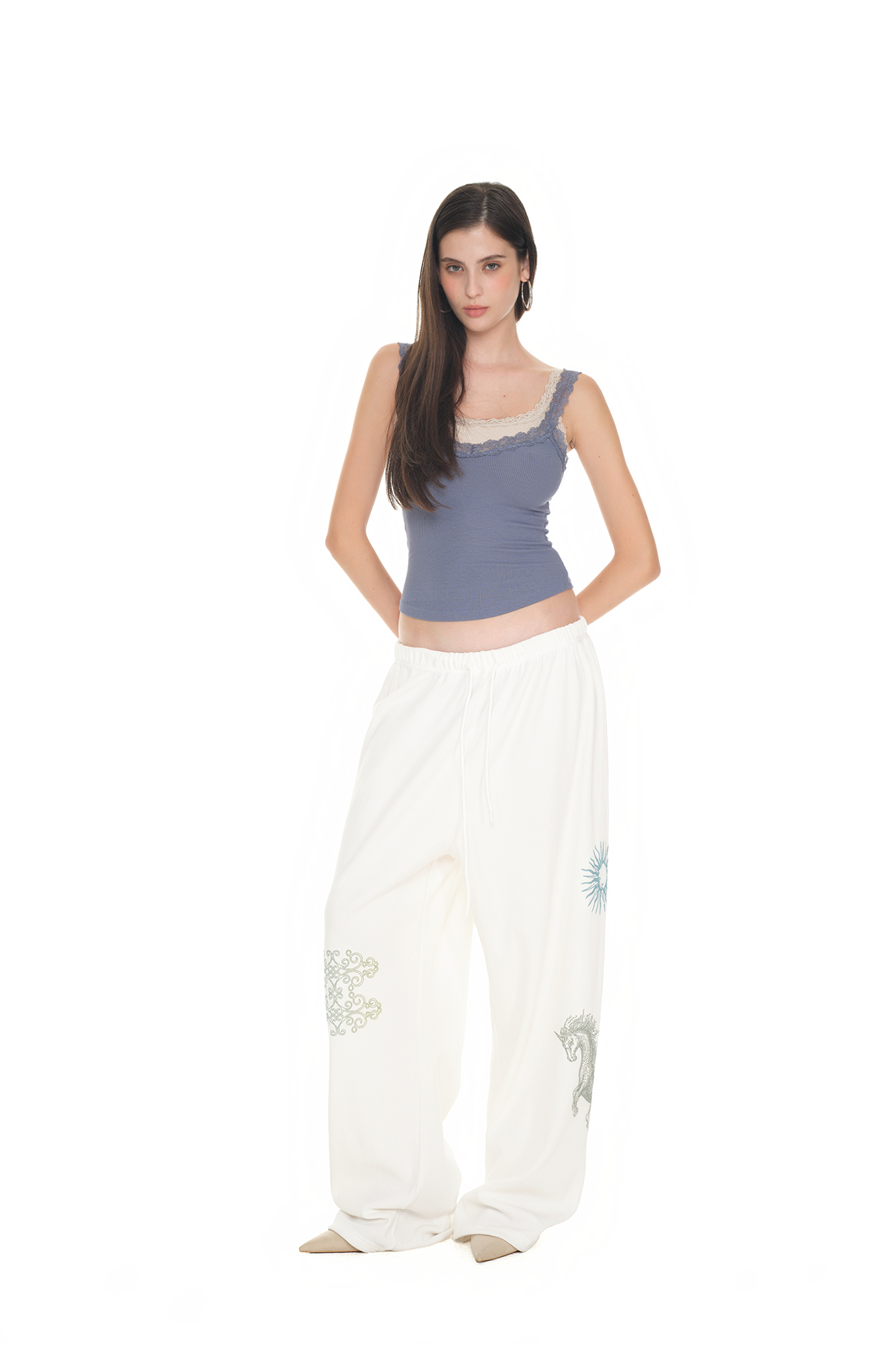 TAROT 02 WAFFLE PANTS (WHITE)
