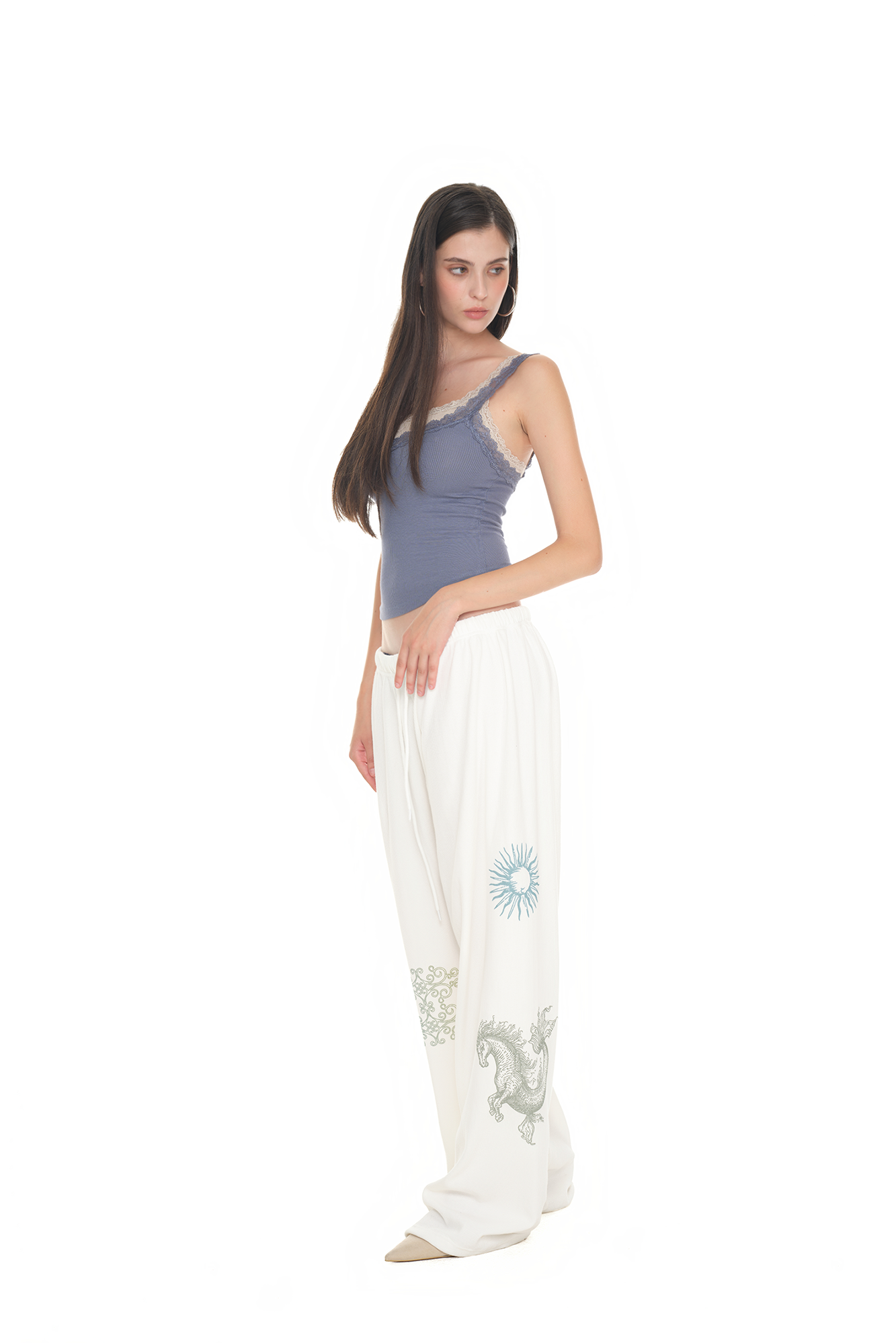 TAROT 02 WAFFLE PANTS (WHITE)