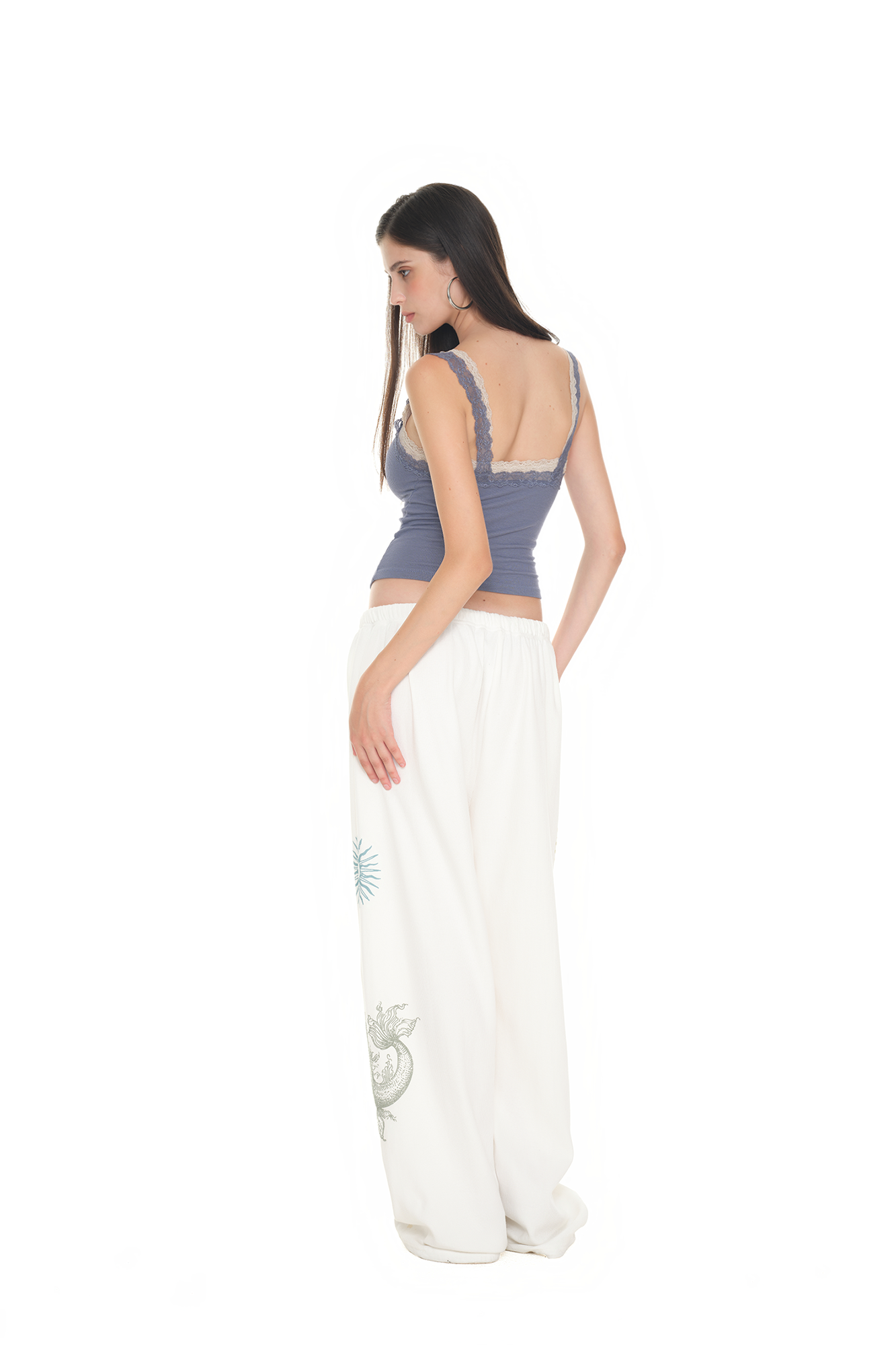 TAROT 02 WAFFLE PANTS (WHITE)