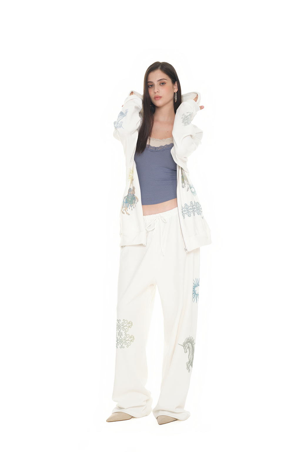 TAROT 02 WAFFLE PANTS (WHITE)