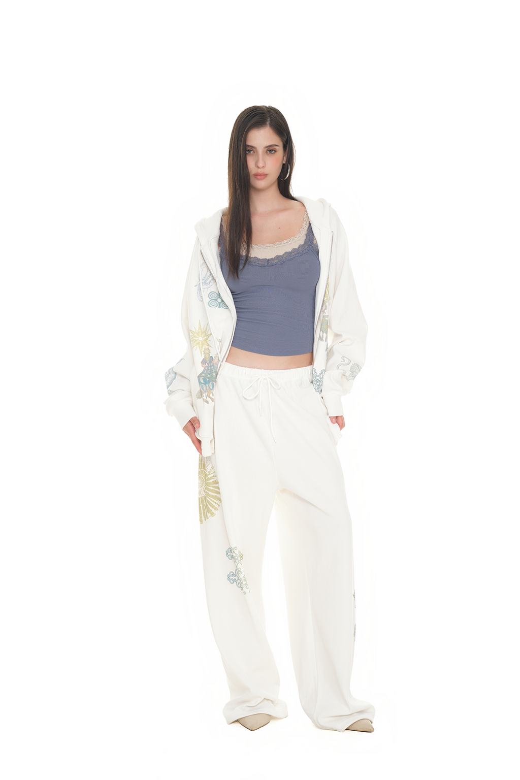 TAROT 02 WAFFLE PANTS (WHITE)