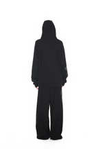 TAROT 02 WAFFLE ZIP-UP HOODIE (BLACK)