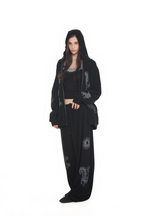 TAROT 02 WAFFLE ZIP-UP HOODIE (BLACK)