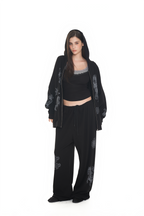 TAROT 02 WAFFLE ZIP-UP HOODIE (BLACK)