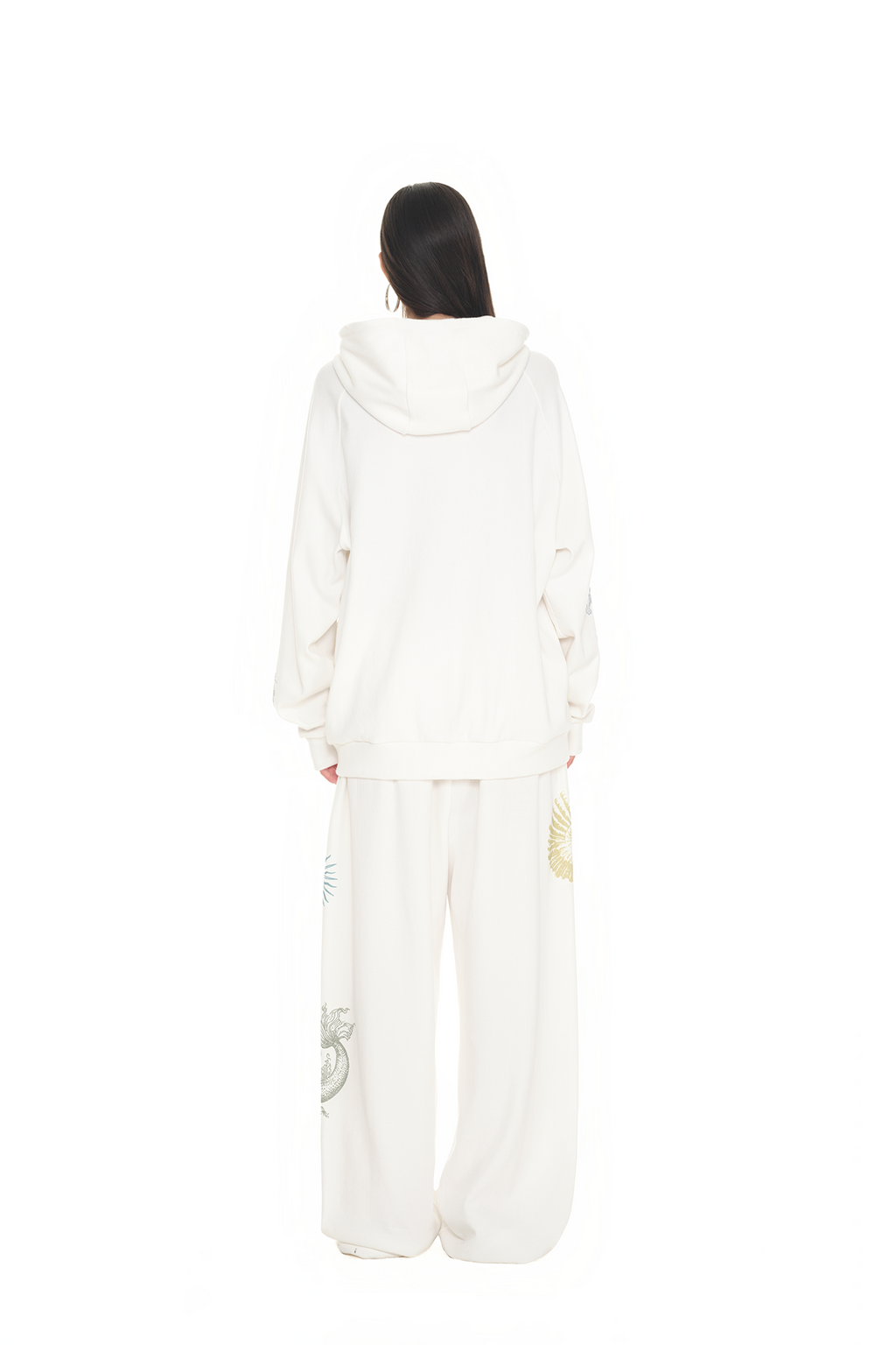 TAROT 02 WAFFLE ZIP-UP HOODIE (WHITE)