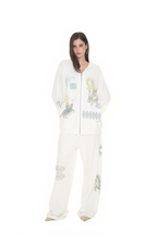 TAROT 02 WAFFLE ZIP-UP HOODIE (WHITE)