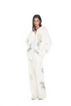 TAROT 02 WAFFLE ZIP-UP HOODIE (WHITE)