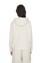 TAROT WAFFLE ZIP-UP HOODIE (IVORY)