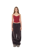 V-NECK LACE CAMI TOP (MAROON)