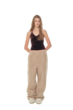 VELOUR HALTER TANK TOP (DARK BROWN)