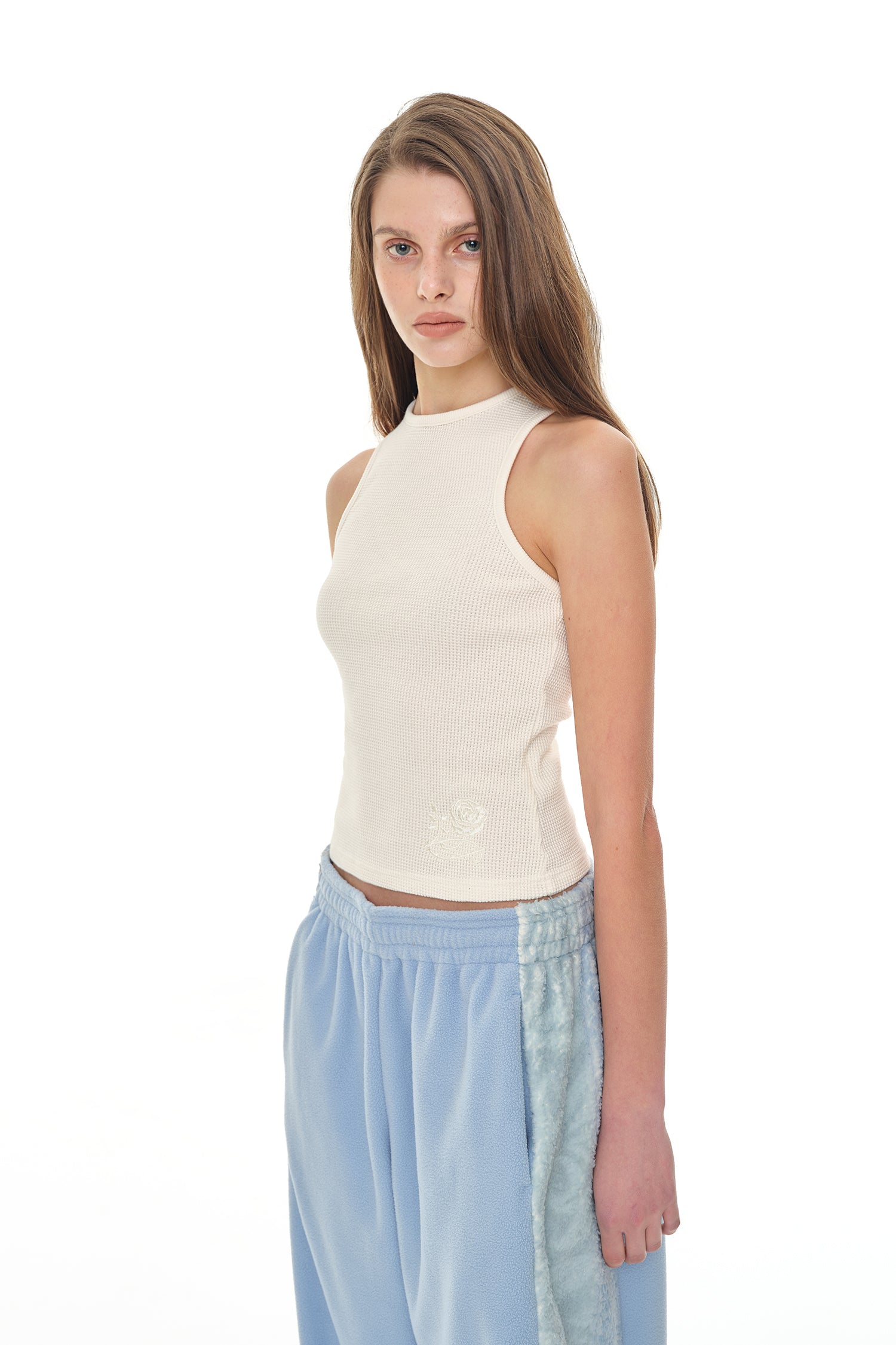WAFFLE TANK TOP (IVORY)