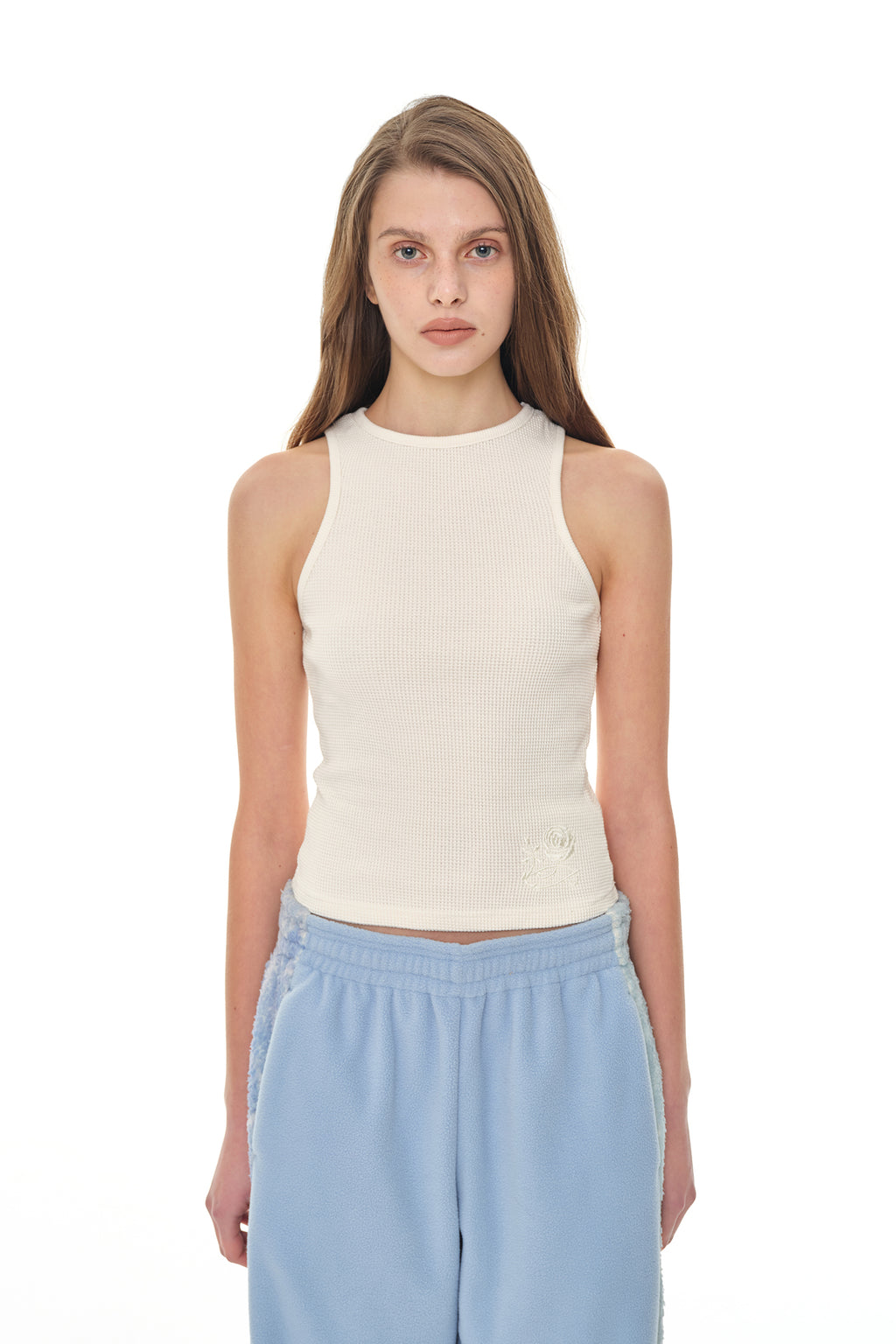 WAFFLE TANK TOP (IVORY)