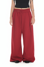 WAIST CUT-OUT PANTS (RED)