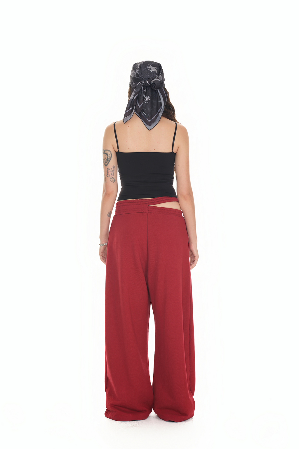 WAIST CUT-OUT PANTS (RED)