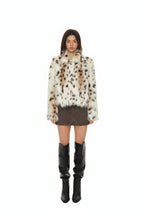 WASHED CUT-OFF MINI SKIRT (BROWN)