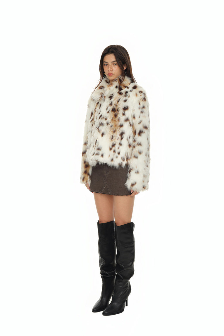 WASHED CUT-OFF MINI SKIRT (BROWN)