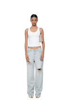 WATER DROP CRYSTAL SLEEVELESS TOP (WHITE)