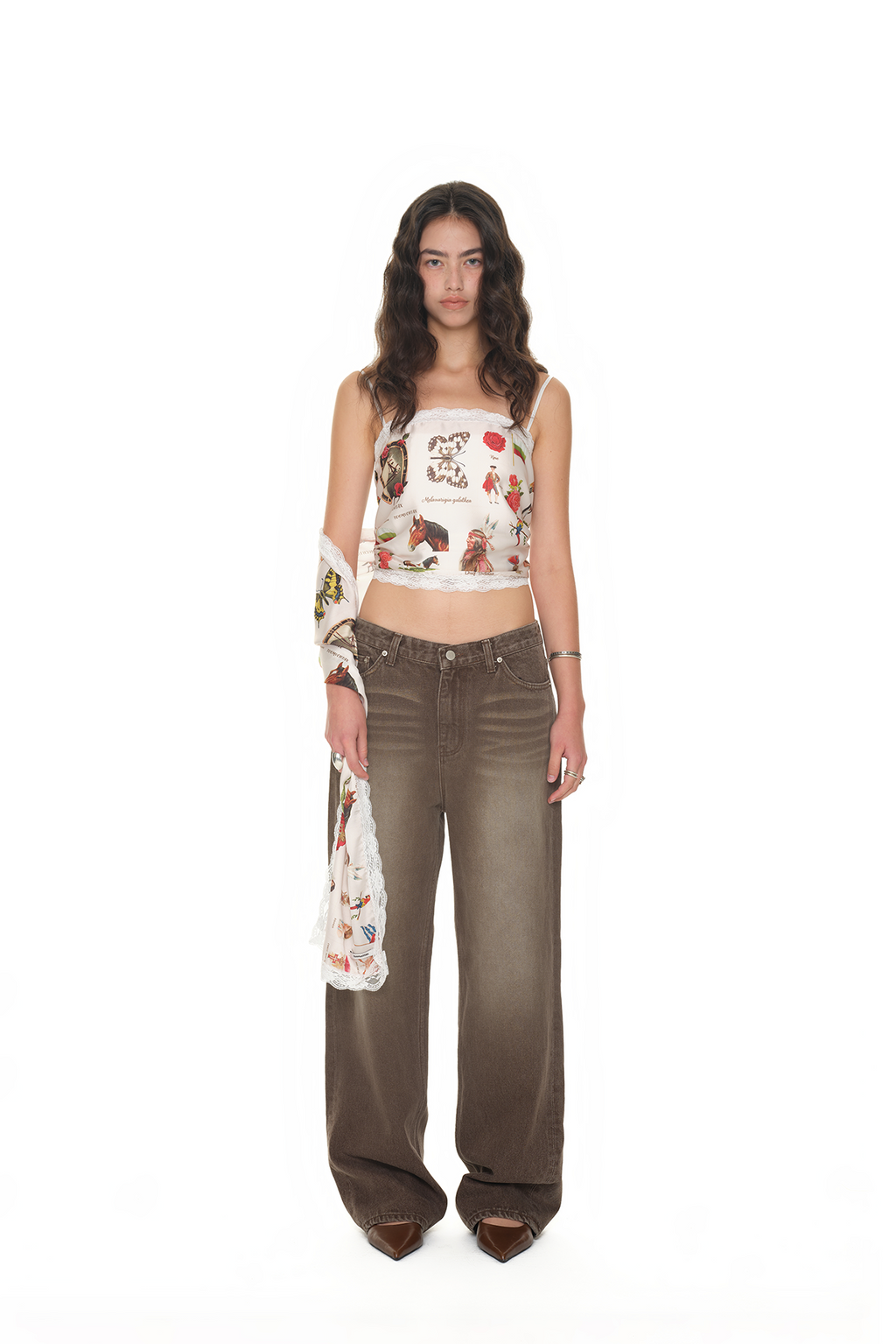 WESTERN ARCHIVE LACE LONG SCARF