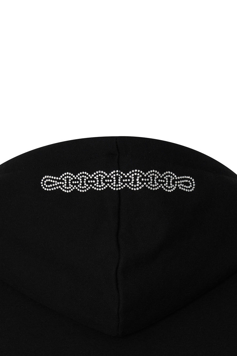 WESTERN HOTFIX ZIP-UP HOODIE (BLACK)