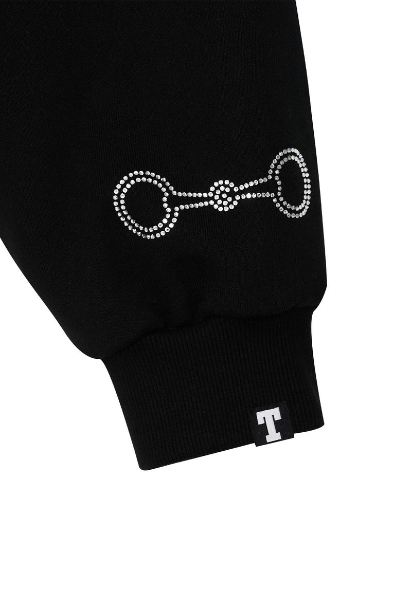 WESTERN HOTFIX ZIP-UP HOODIE (BLACK)