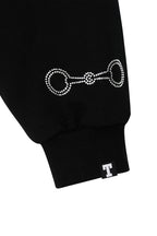 WESTERN HOTFIX ZIP-UP HOODIE (BLACK)