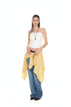 WESTERN PLAID OVERSIZED SHIRT (YELLOW)