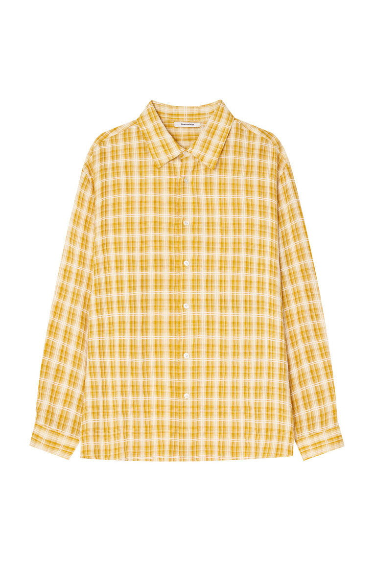 WESTERN PLAID OVERSIZED SHIRT (YELLOW)