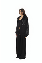 WESTERN STITCH ZIP-UP HOODIE (BLACK)