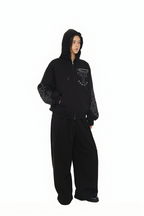 WESTERN STITCH ZIP-UP HOODIE (BLACK)