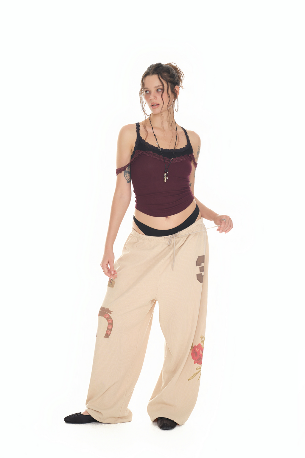 WESTERN WAFFLE PANTS (BEIGE)
