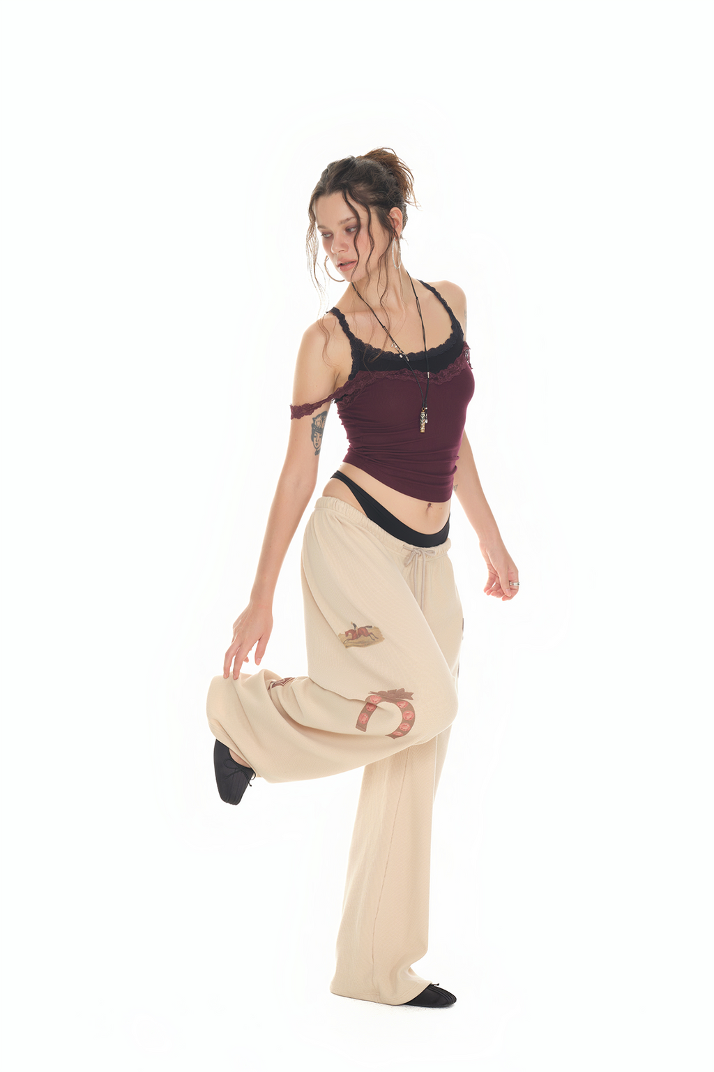 WESTERN WAFFLE PANTS (BEIGE)