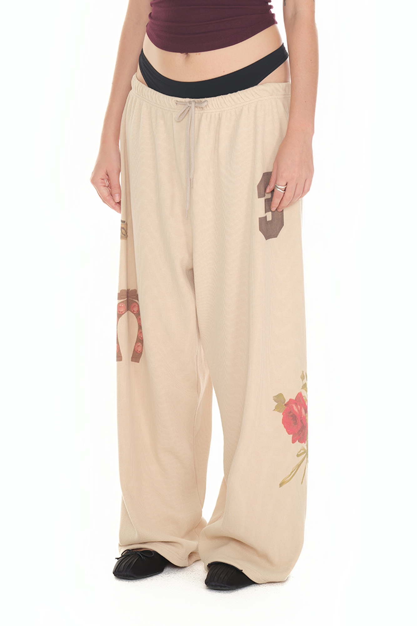 WESTERN WAFFLE PANTS (BEIGE)