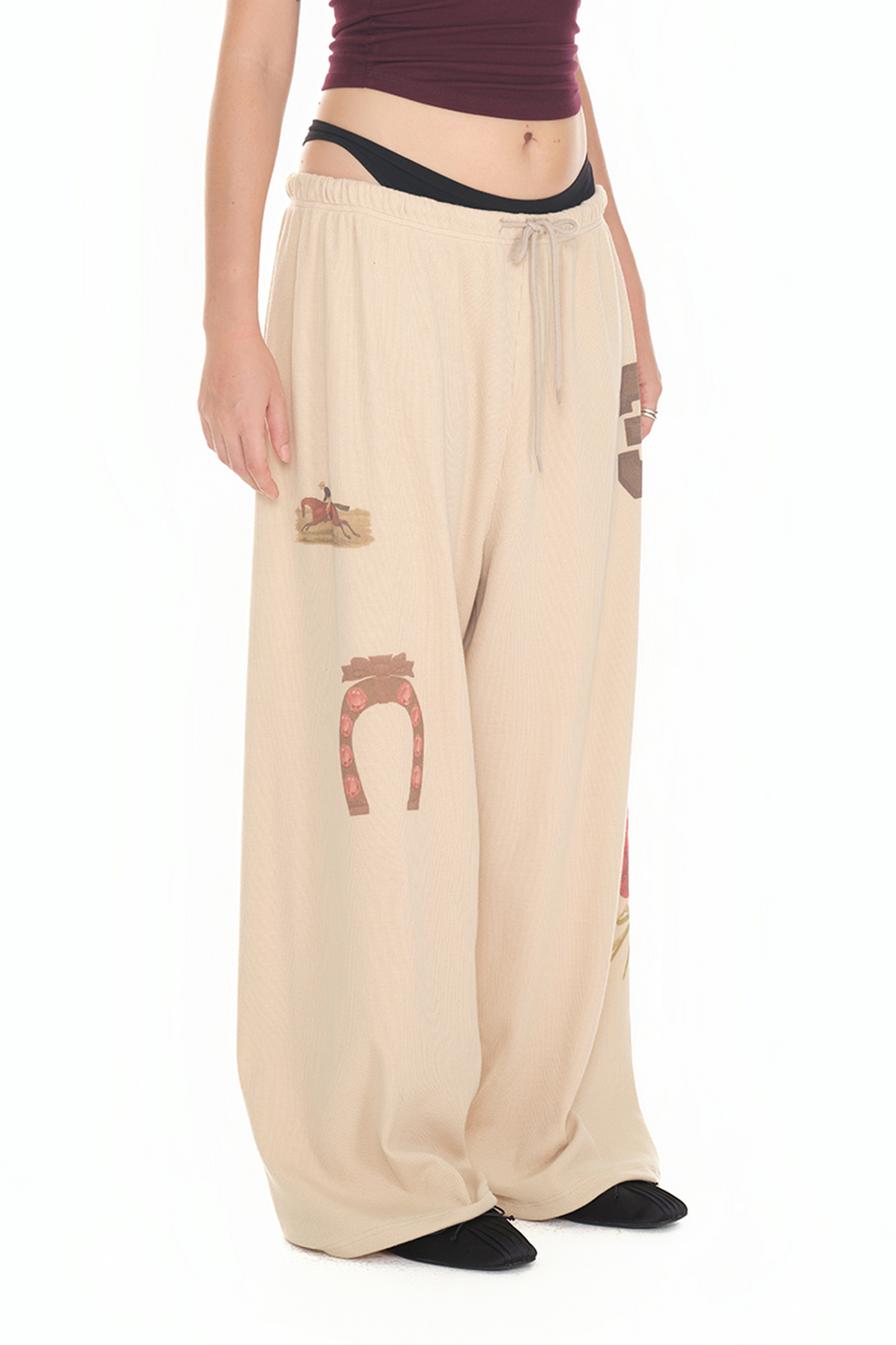 WESTERN WAFFLE PANTS (BEIGE)