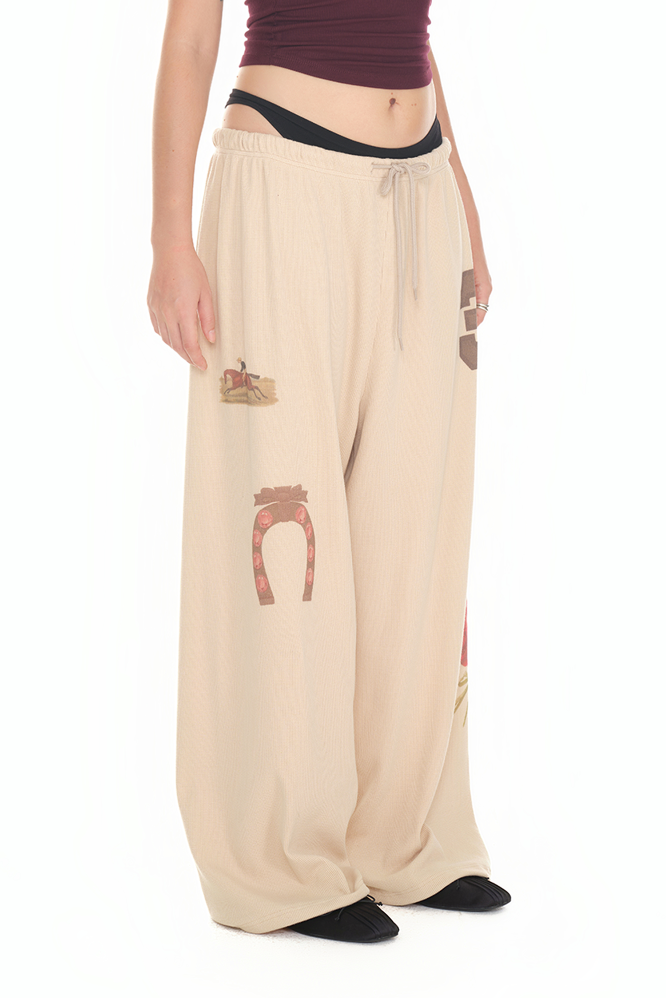 WESTERN WAFFLE PANTS (BEIGE)